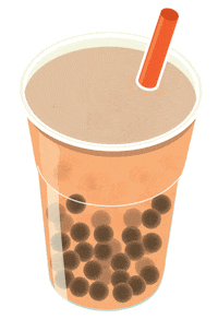 rthijabstyles brown tea time teatime booba Sticker