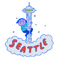 vidaagency seattle percolate galactic space needle Sticker