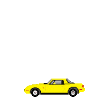 Yellow Car Drift Sticker