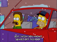 homer simpson snow GIF