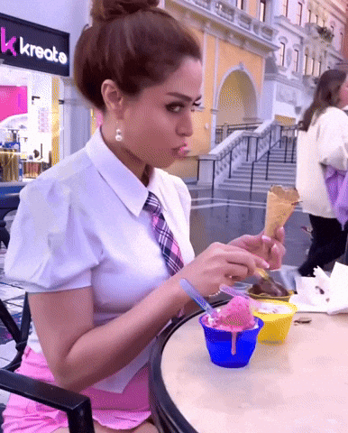 Ice Cream Flirt GIF