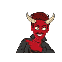 Devil Sticker by Marti Fischer