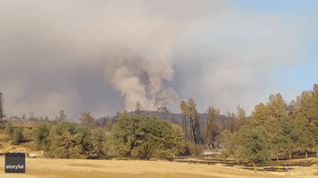 Smoke Billows From Fawn Fire Burning in Northern California