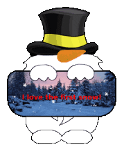 Winter Snowman Sticker