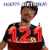 121 Birthday Sticker