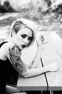 black and white tattoos GIF