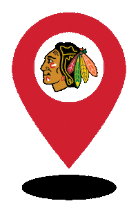 Location Pin Sticker by NHLBlackhawks