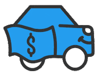 Blue Car Sticker by Michelle