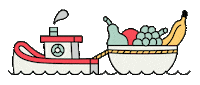 Boat Ship Sticker by Off Their Plate