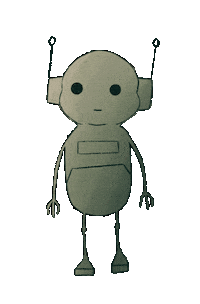 HannahGraceSmithArt happy dance green robot Sticker