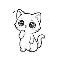 Cat Think Sticker