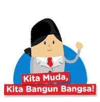 merah putih bang Sticker by Kudo Indonesia