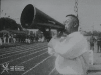 NationalWWIMuseum black and white military footage megaphone GIF