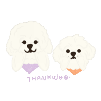 Dog Thanks Sticker by Ann of Facedit