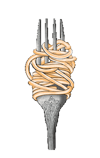 Illustration Dinner Sticker