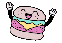 Happy Fast Food Sticker by Florence
