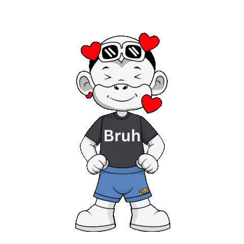 White Monkey Red Earring Sticker by Zhot