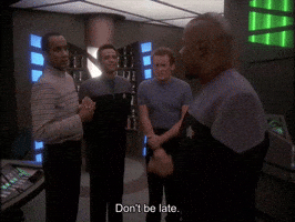 Dont Be Late Star Trek GIF by Goldmaster
