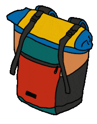 medencebag on the road kezmuves taska adventuring Sticker
