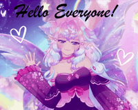 OkamiraVT hello wave waving wolf GIF