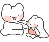 Bear Rabbit Sticker