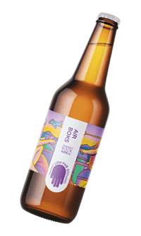 Biertje Beer Bottle Sticker by Low Five Brewing