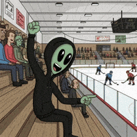 Hockey Rooting GIF by Lonely Aliens