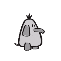 Allie The Ellie De Olifant Cute Kawaii Fall Butt Au Sit Sitting Sticker by Allie the Ellie