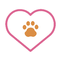 granatrio love cat heart dog Sticker