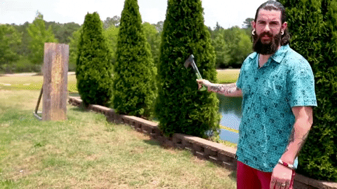 JohnnySlicks axe throwing johnny slicks johnnyslicks GIF