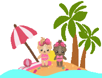 Summer Dog Beach Dogs Sticker