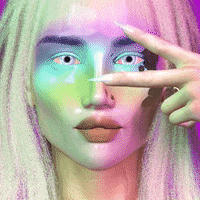 bbsquirrel247 3d face makeup cgi GIF