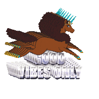 Good Vibes Sticker by Afro Unicorn