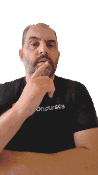 qconcursos pensando duvida talvez pode ser Sticker