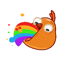 madcluni excited rainbow madcluni mad cluni Sticker