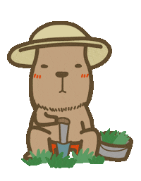 Grass Capybara Sticker by yomoyeah