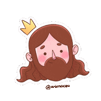 Maiilustra jesus animaceu Sticker