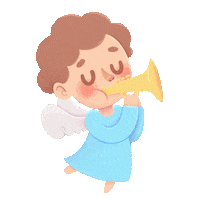 Maiilustra anjo anjinho animaceu Sticker