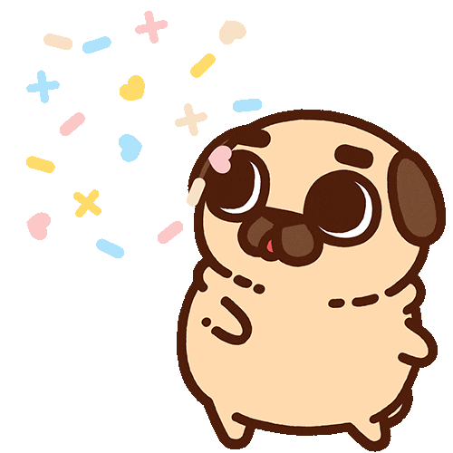 Celebration Sticker by Puglie Pug
