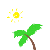 relaxing palm tree Sticker by Avon