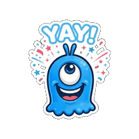 Happy Fun Sticker by Momo & Tulus