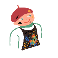 Oil Paint Design Sticker