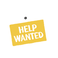 Digital art gif. Yellow sign swings on a hook over a transparent background. One side says, “Help wanted.” The sign flips and reads, “Election workers needed in Nevada.”