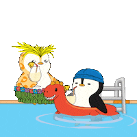 Chilling Spring Break Sticker by Pudgy Penguins