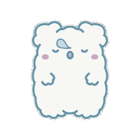 Kumotto kawaii sleep bear sleepy Sticker