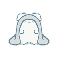 Kumotto kawaii blue white tired Sticker