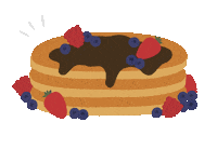Pancake Day Fruit Sticker