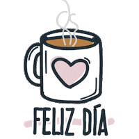 Cafe Feliz Dia Sticker