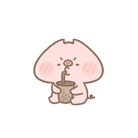 Drink Pig Sticker by 豚豚TunTun