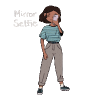 Border Mirrorselfie Sticker